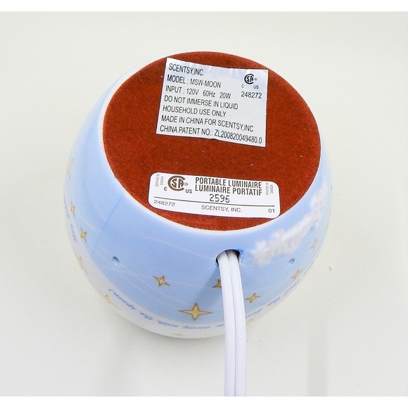 Scentsy Over The Moon Mid-Size Scentsy Warmer Nursey Rhyme Discontinued Retired - Picture 8 of 11